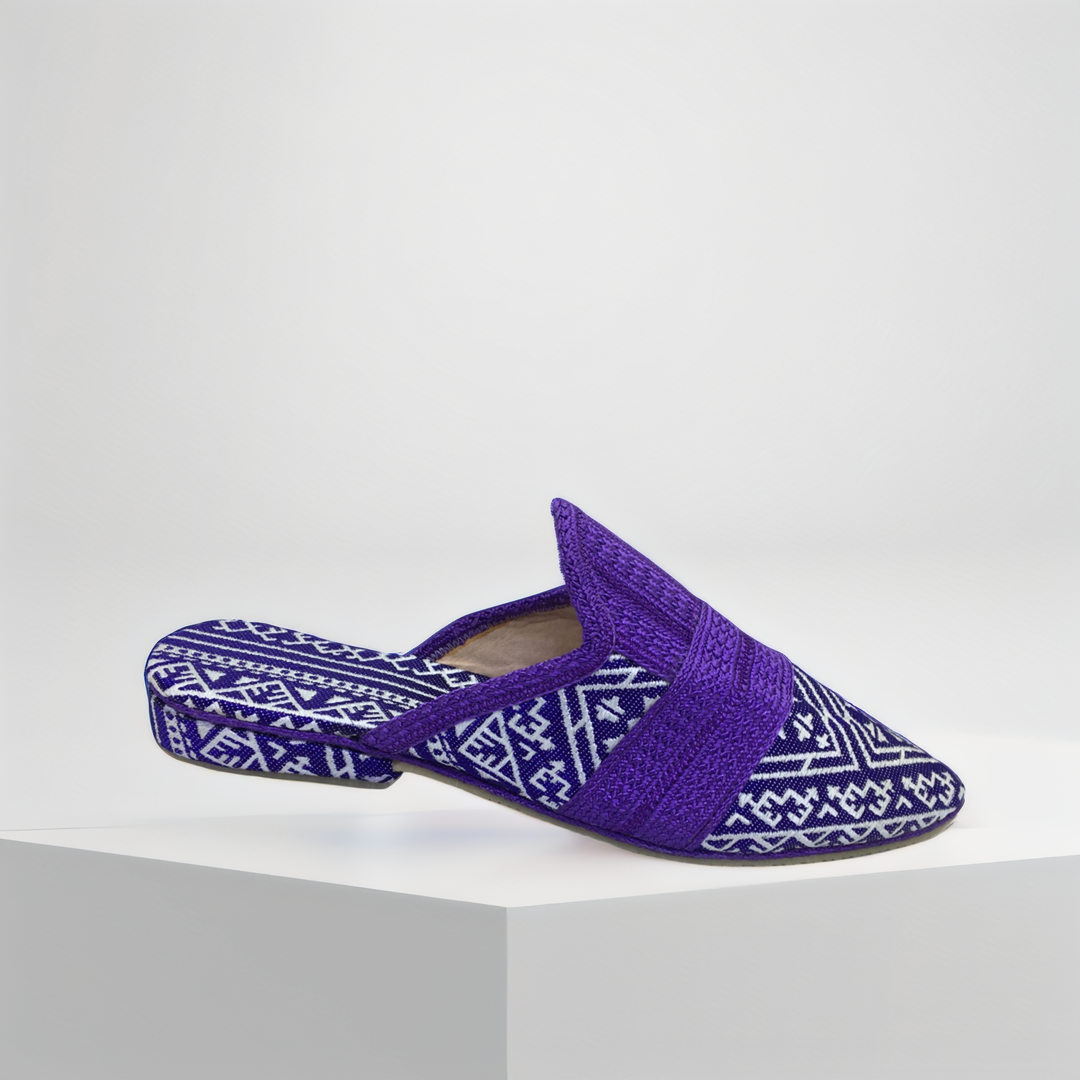 Handmade Moroccan Women’s Babouche– Royal Purple Limited Edition | Luxury Berber Slippers