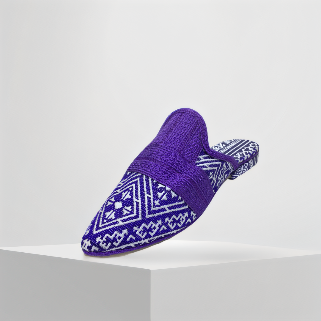 Handmade Moroccan Women’s Babouche– Royal Purple Limited Edition | Luxury Berber Slippers